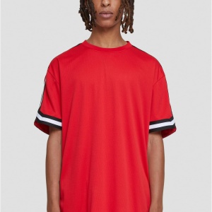Oversized Stripes Mesh Tee