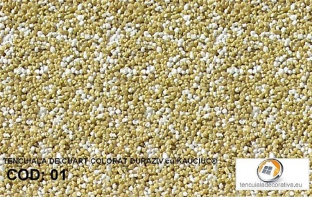 Tencuiala decorativa DURAZIV Clima Protect cu Kauciuc - Cuart colorat 25 Kg - Img 3