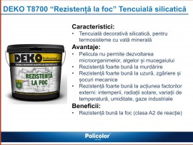 Deko T8700 Tencuiala silicatica rezistenta la foc 25kg