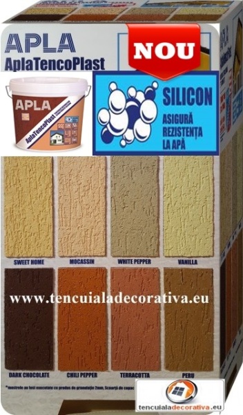 Tencuiala decorativa cu silicon APLA AplaTencoPlast 24Kg - Img 4