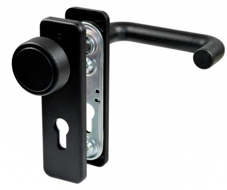 NINZ M2 Set maner-buton negru, placa, rezistente la foc