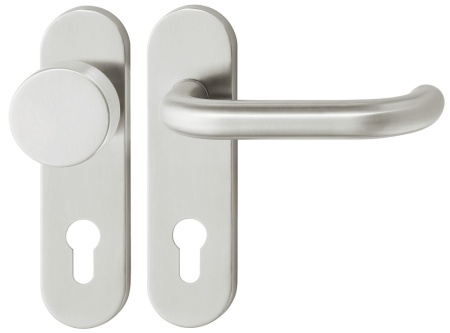 NINZ M2X Set maner-buton din Inox, placa, rezistente la foc