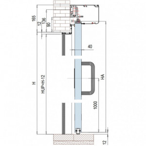 Usa medicala semi-ermetica din HPL, culisanta automata DoorMed HPLMatic STS 40, Novo®Medica - 1 canate - Img 2