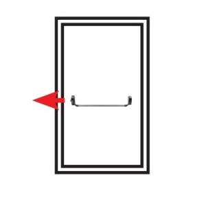 Bara antipanica, aplicata pe canat principal, 1 punct, Aluminiu / PVC, Cisa FAST Touch cu maner extern - Img 4