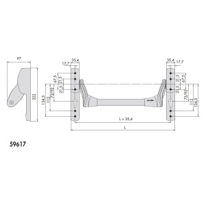 Cisa FAST Push mecanism intern bara antipanica pt broasca 72mm - Img 2