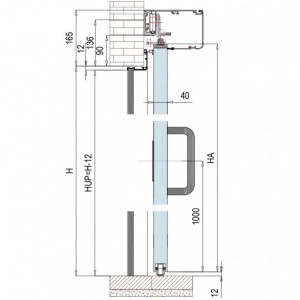 Usa medicala semi-ermetica din HPL, culisanta automata DoorMed HPLMatic STS 40, Novo®Medica - 2 canate - Img 2
