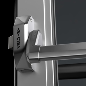 Bara antipanica, aplicata pe canat principal, 1 punct, Aluminiu / PVC, Cisa ALPHA Push cu maner extern