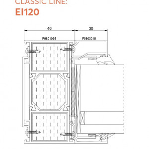 ALUFIRE CLASIC Line Pereti din Sticla Rezistenta la Foc EI 120 - Img 2