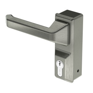 Bara antipanica, aplicata pe canat principal, 1 punct, Aluminiu / PVC, Cisa ALPHA Push cu maner extern - Img 4