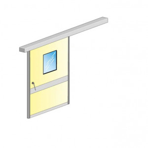 Usa medicala ermetica din HPL culisanta automata DoorMed ERMETIKA, Novo®Medica