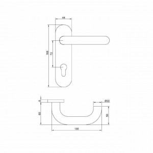 ECO SCHULTE BASIS D-110 Set manere din inox, placa, rezistente la foc - Img 2