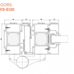 ALUFIRE Usi din Sticla Rezistente la Foc EI2 15, profile din Aluminiu - 1 canat - Img 4