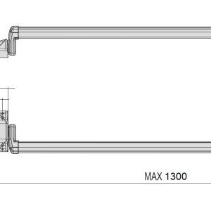 Bara antipanica, aplicata pe canat principal, 1 punct, Aluminiu / PVC, Cisa ALPHA Push cu maner extern - Img 5