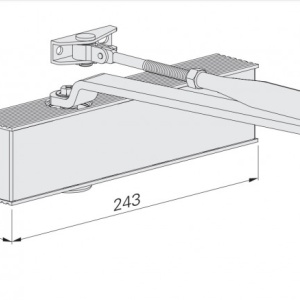 ECO Schulte TS 20 EN 2-5, amortizor usa, brat cu blocare - Img 2