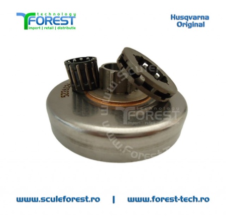 Carcasa ambreiaj originala pentru drujba Husqvarna 351, 353, 357XP, 359 cu sproket si rulment pas .325" - Img 4