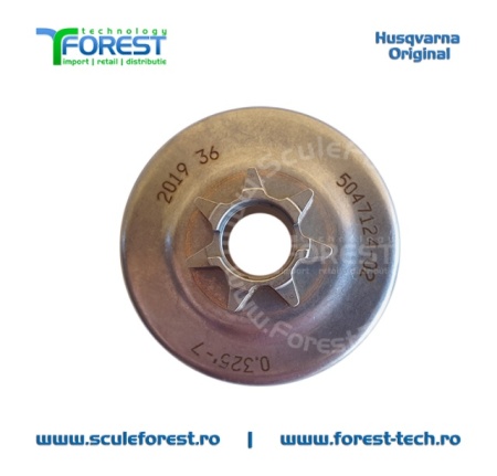 Carcasa ambreiaj originala pentru drujba Husqvarna 435, 435e, 440, 440e cu pinion fix si rulment pas .325" - Img 5