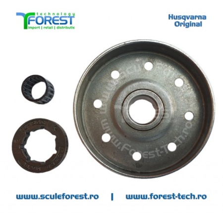 Carcasa ambreiaj originala pentru drujba Husqvarna 545, 550XP, 555, 560XP, 562XP, Jonsered CS2252, CS2253 cu sproket si rulment pas .325" - Img 2