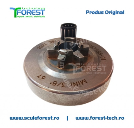 Carcasa ambreiaj originala pentru drujba Husqvarna T540X cu pinion fix si rulment pas .3/8" - Img 6