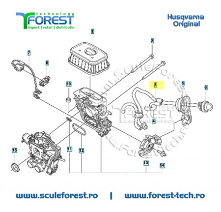 Conducta (furtun) carburant de revenire originala pentru drujba Husqvarna 560XP, 562XP - Img 7