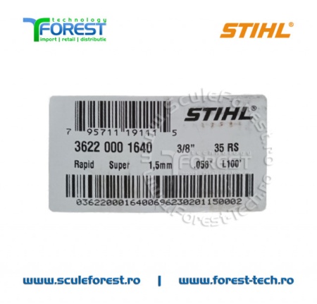 Rola lant drujba 35RS STIHL pas 3/8 canal 1.5mm - Img 4
