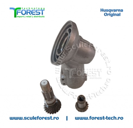 Set original pinioane angrenaj unghiular (reductor) motocoasa Husqvarna 135R, 333R, 535RX - Img 6