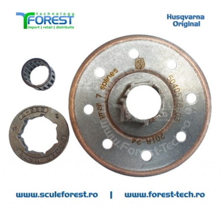 Carcasa ambreiaj originala pentru drujba Husqvarna 545, 550XP, 555, 560XP, 562XP, Jonsered CS2252, CS2253 cu sproket si rulment pas .325" - Img 3