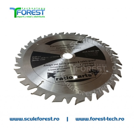 Disc (cutit) motocoasa VIDIA, arbusti 255mm 20dinti profil drept anti-recul | SculeForest - Img 3