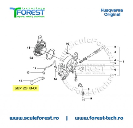 Ghidaj ulei original pentru drujba Husqvarna 365 X-TORQ, 372XP X-TORQ - Img 6