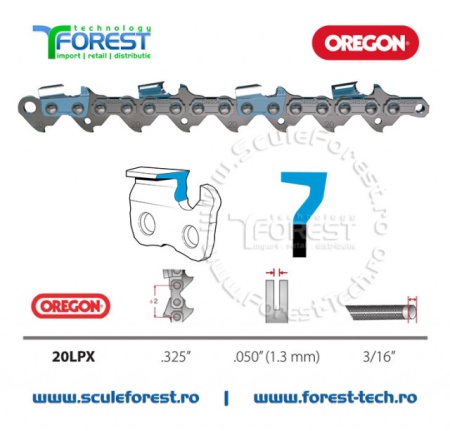 Lant drujba Oregon 15"(38cm), 32 dinti, pas 325, canal 1.3mm LP 20LPX - Img 2