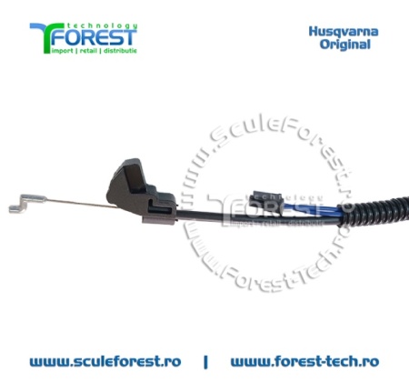 Maner acceleratie complet original cu cabluri pentru motocoasa Husqvarna 128R - Img 7