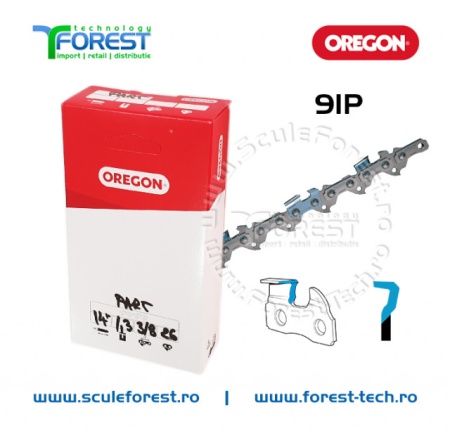 Pachet 5 lanturi drujba Oregon 14"(35cm), 26 dinti, pas 3/8, canal 1.3 91P - Img 4
