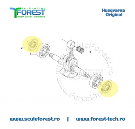 Semering original rulment ambielaj drujba Husqvarna 455 Rancher - Img 4