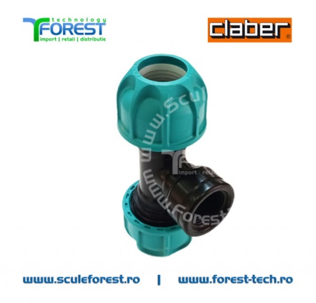Teu Claber Ø3/4" cu mufa filetata F de Ø3/4" - Img 2