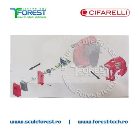 Carburator original (kit) model Ruixing pentru atomizor Cifarelli M1200 - Img 12