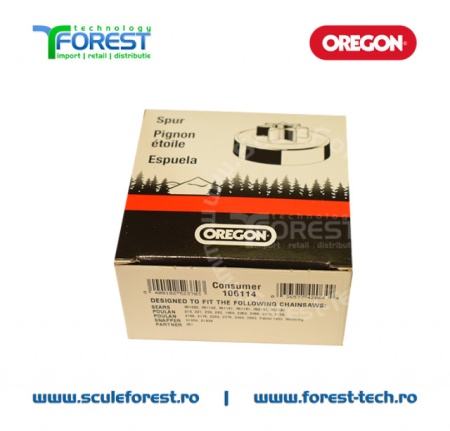 Carcasa ambreiaj Oregon pentru drujba Husqvarna 120MarkII, 236, 240, 240e, Jonsered CS2234, Cs2238, Partner 351, 352, 371, 372 cu pinion fix si rulment pas .3/8" - Img 6