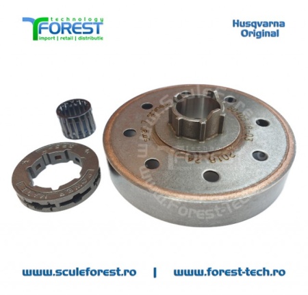 Carcasa ambreiaj originala pentru drujba Husqvarna 545, 550XP, 555, 560XP, 562XP, Jonsered CS2252, CS2253 cu sproket si rulment pas .325" - Img 4
