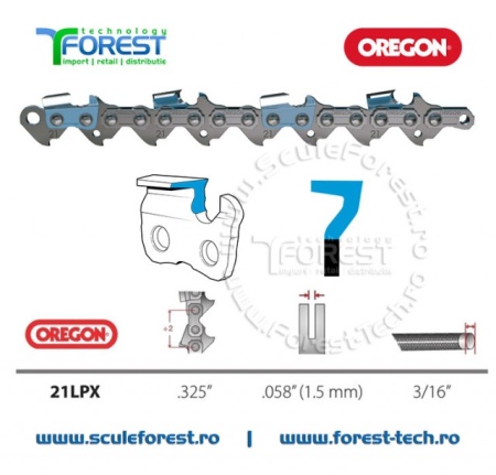 Rola lant drujba 21LPX OREGON pas 325 canal 1.5mm - Img 3