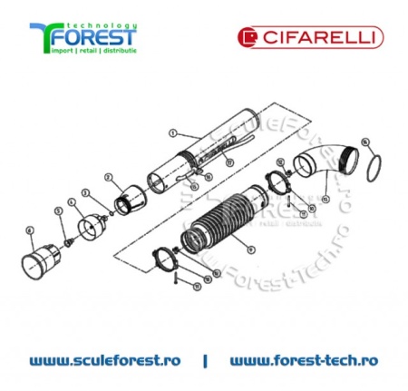 Schema explodata atomizor Cifarelli M1200 - Img 3