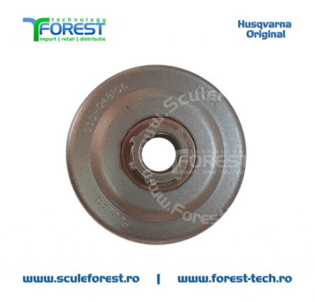 Carcasa ambreiaj originala pentru drujba Husqvarna 136, 137, 141, 142, 235, 235e cu sproket si rulment pas .325" - Img 3