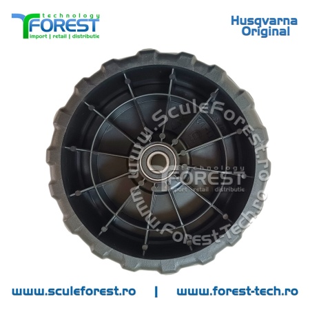 Roata fata originala pentru masina tuns gazon Husqvarna LC247, LC247S, LC247i, LC347iVX - Img 2