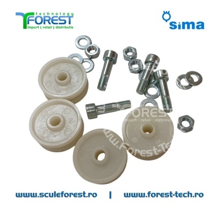 Roti culisare platan mobil masa taiere Sima Dakar - set 6 buc. - Img 4