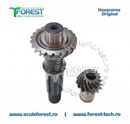 Set original pinioane angrenaj unghiular (reductor) motocoasa Husqvarna 343R, 345RX, 545RX, 545RXT - Img 2