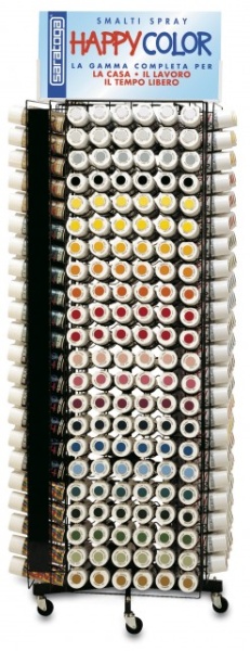 Vopsea spray "HAPPY COLOR" acrilic GRI ALBASTRUI RAL 7031 400ml - Img 4