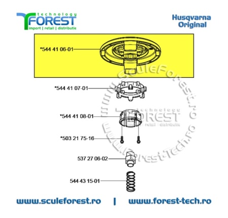 Capac inferior original cap motocoasa T55X Husqvarna - Img 6