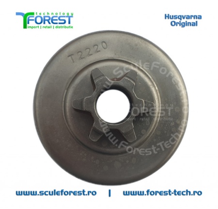 Carcasa ambreiaj originala pentru drujba Husqvarna T435 cu pinion fix si rulment pas .3/8" - Img 2