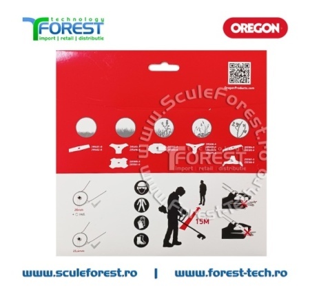 Disc (cutit) motocoasa Oregon pt.iarba, 255mm, 3 cutite | SculeForest - Img 7