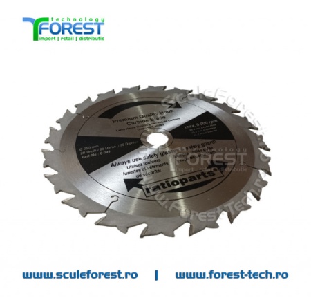 Disc (cutit) motocoasa VIDIA, arbusti 255mm 20dinti profil curb anti-recul | SculeForest - Img 3