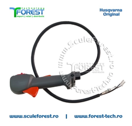 Maner acceleratie complet original cu cabluri pentru motocoasa Husqvarna 333R MarkII - Img 4