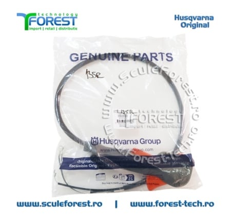 Maner acceleratie complet original cu cabluri pentru motocoasa Husqvarna 135R - Img 7
