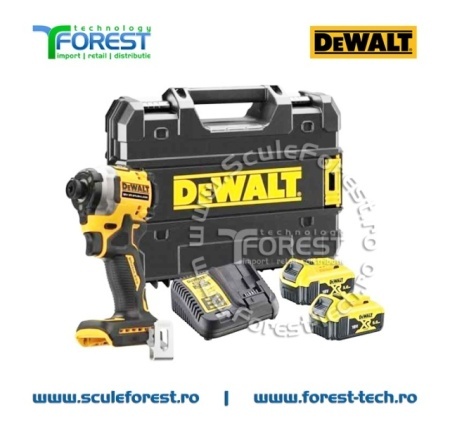 Masina de insurubat cu impact DeWalt DCF850P2T cu 2 acumulatoare Li-Ion, 18 V, 5 Ah, 205 Nm, M16, valiza - Img 4